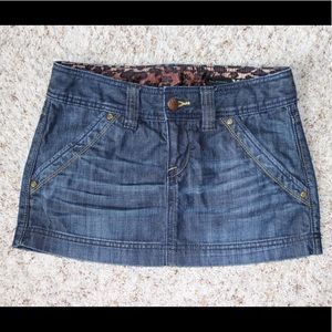 Express Denim Mini Skirt (Size 0)